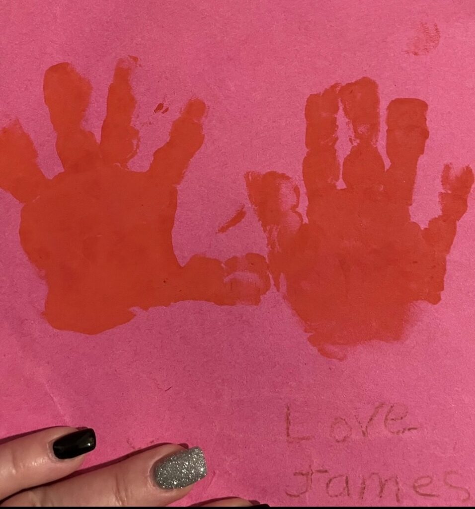 james hand prints