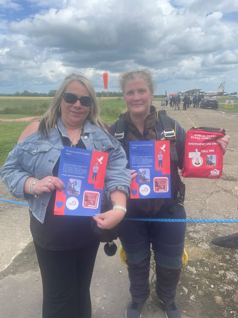 liz and mags with bleed kit